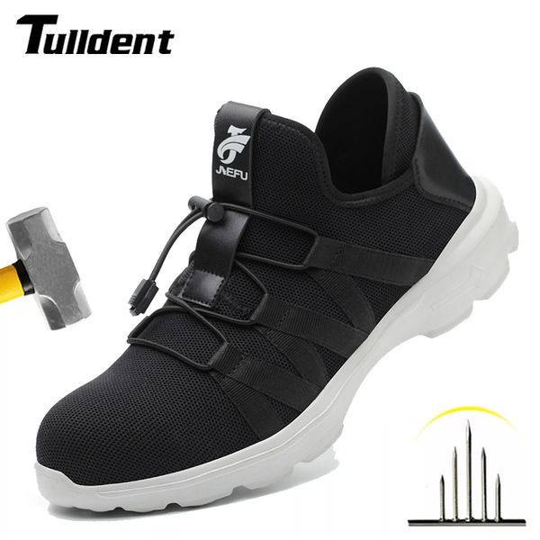 

lightweight safety shoes men work shoes breathable sneakers breathable anti-puncture anti-smashing low-security shoes, Black;brown