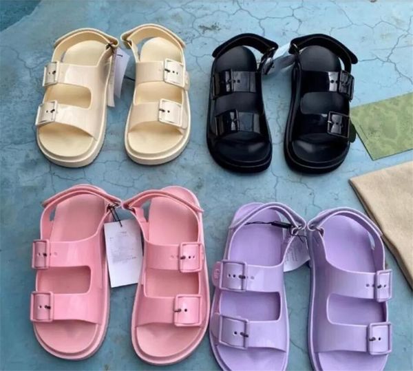 

sandals slippers foam runners bags designer women rubber patent leather it is a kind of shoes that can be matched with clothes at will 35-41, Black