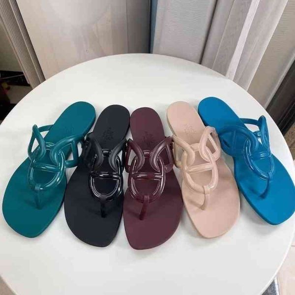 

luxury herme designer oran slippers 2022 family summer pig h beach nose herringbone shoes travel wear flat bottomed, Black