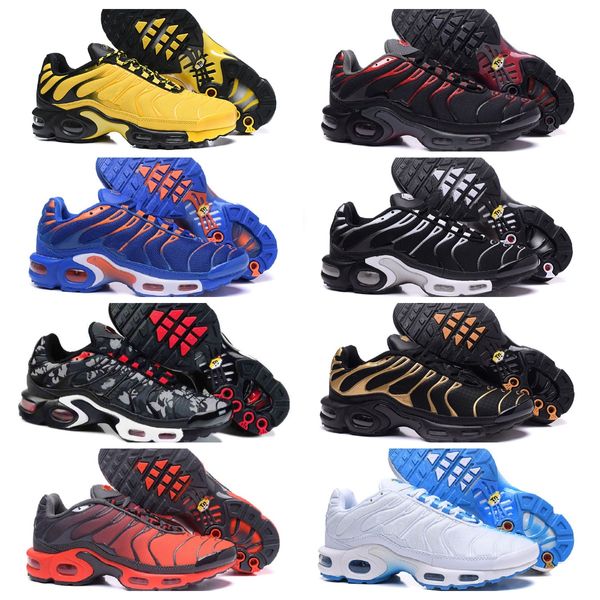 Tênis Clássico Air Tns Ultra Casuais Masculino Max Tn Plus Triplo Preto Branco Esporte Vermelho Amarelo Neon Chaussures Requin Basquete Malha Respirável Tênis Designer Trainers