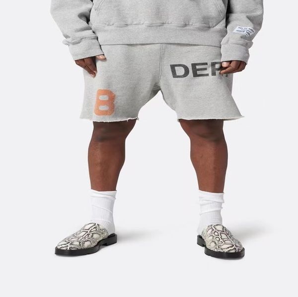 

shorts gallerydept retro versatile alphanumeric 8 printed shorts heavy casual capris men's and women's trend, White;black