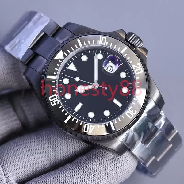 

SW Men's 44mm watches automatic mechanical waterproof 100m stainless steel strap ST9 folding buckle ceramic green dial sapphire mirror Montre De Luxe watch
