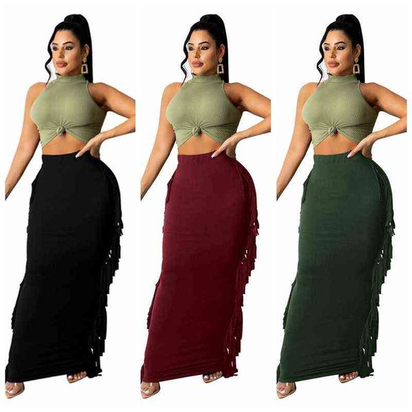 

skirt women skirts fall clothes for women 2021 long skirt skirts female 2021 wholesale y220426, Black