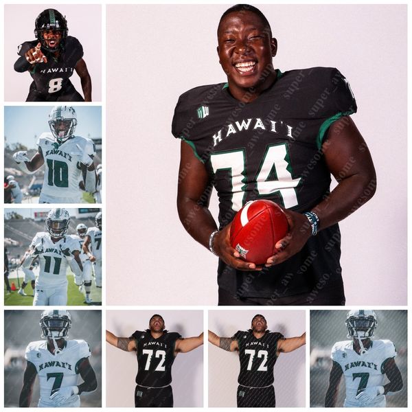 

custom hawaii jersey dedrick parson aaron cephus justus tavai khoury bethley nick mardner james phillips scott tru edwards caleb phillips ch, Black;red