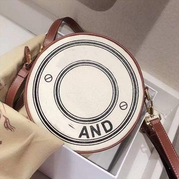 

round box bag crossbody bags circle handbag shoulder bag wallet removable strap double zipper canvas wallets multi pochette