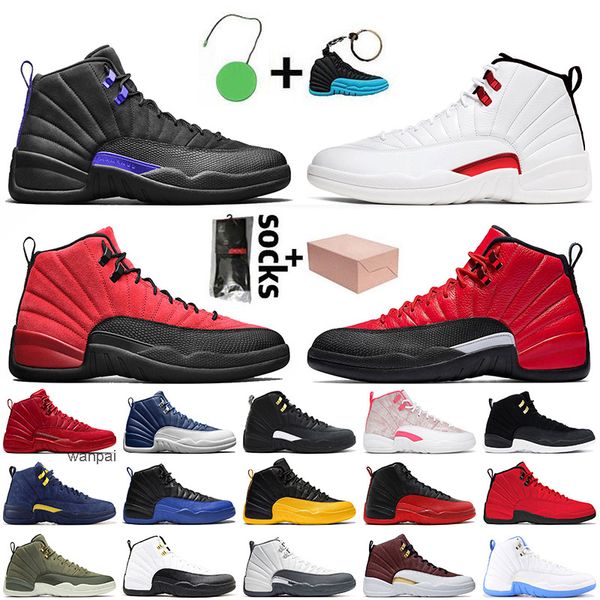 

with box jumpman 12 mens basketball shoes 12s dark concord twist reverse flu game university gold taxi womens trainers sneakers jordon