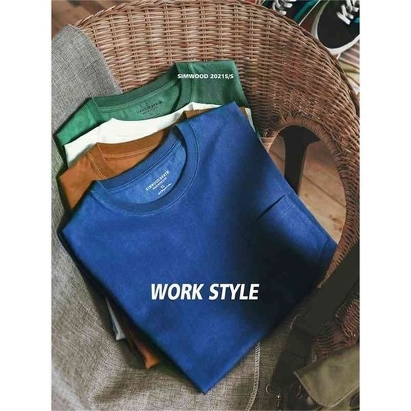 

summer 240g thick fabric t-shirt men solid color loose style plus size tshirt 210329, White;black