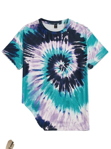 

men swirl tie dye tee i5kb#, White;black