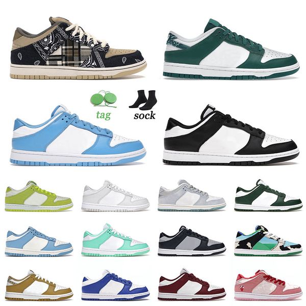 

running shoes sports sneakers dunks low 2022 arrival dunksb unc black white green paisley laser orange valentines day grey fog fashion outdo
