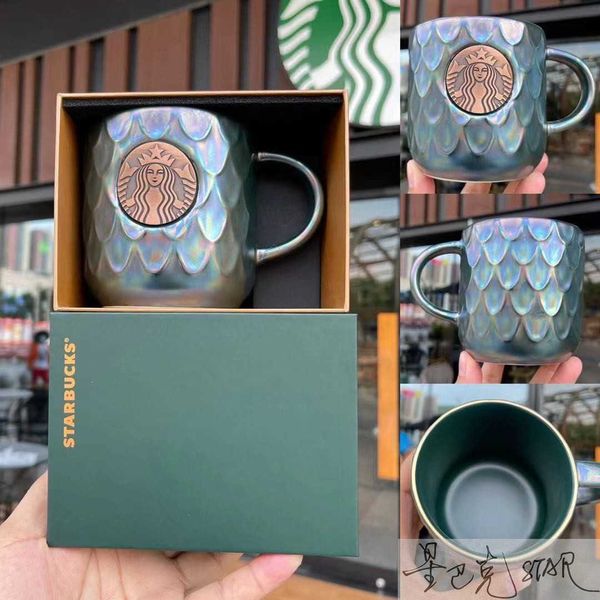 

starbucks 50th anniversary cup classic 414ml fish scale goddess seal mug ceramic coffee cup
