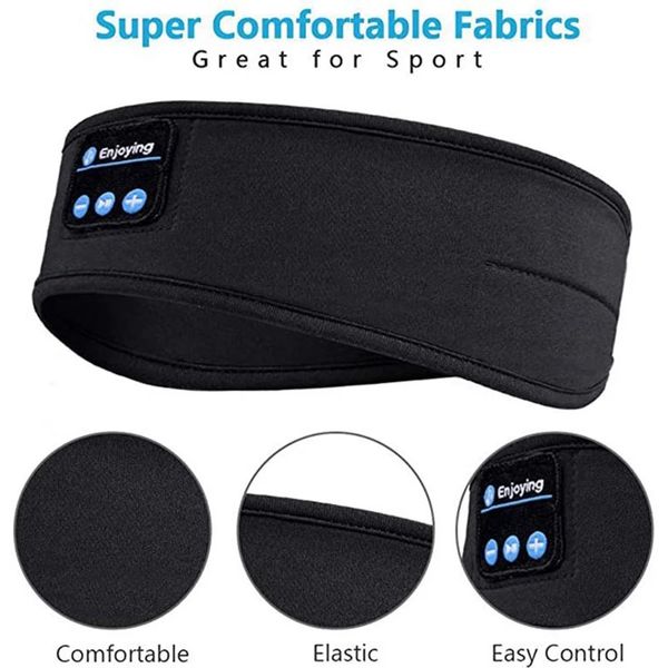 

luxury designer wireless music earphones bluetooth sleeping headphones sports headband thin soft elastic comfortable eye mask for side sleep