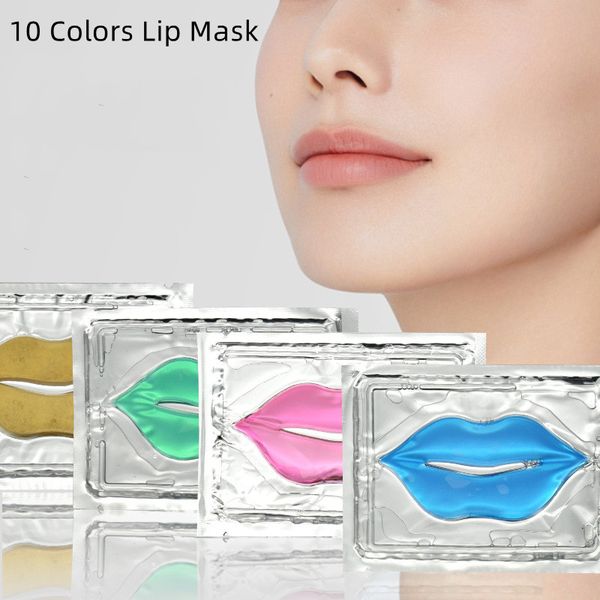 Kollajen Dudak Maskesi Kombinasyonu 10 Renk Nemlendirici Besleyici Kırışıklık Karşıtı Dudak Geliştirme dudak Bakımı