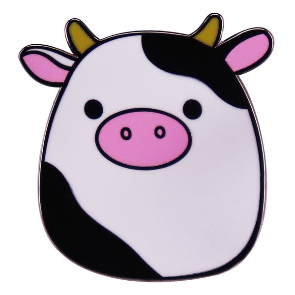 

cute cow brooch enamel cartoon animal badge jacket backpack pin party holiday creative gifts for children friends, Blue