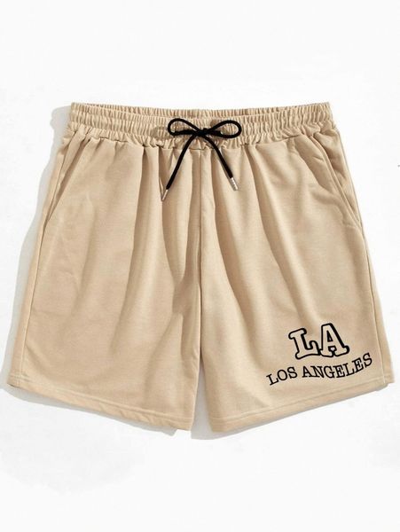 

romwe guys letter graphic shorts m0o9#, White;black