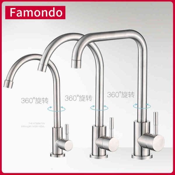 

kitchen faucets stainless steel mixed water vegetable washing basin cold and faucet kitchen universal rotary sink seven character big bend y