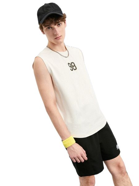 

men letter graphic tank q5le#, White;black