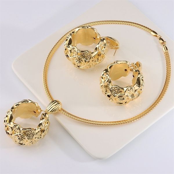 

trend necklace for women gold plated drop dangle earrings luxury wedding engagement jewelry gifts 220813, Slivery;golden