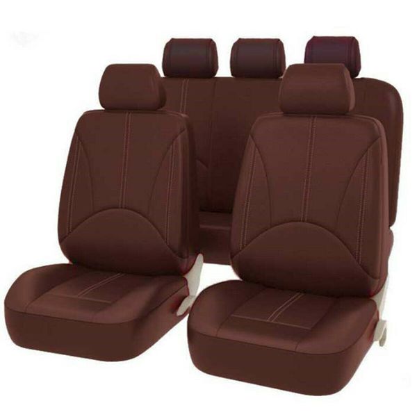 

9pcs car seat covers pu leather front & rear full set universal for 5-seats car