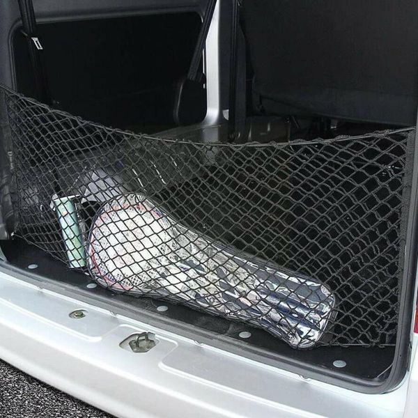 Auto Organizer Kofferraum Aufbewahrungsnetz, Gepäcknetz für LKW-Ladefläche, elastischer Haken mit Universalrahmen, Nylon-Heckrahmen, P4C9