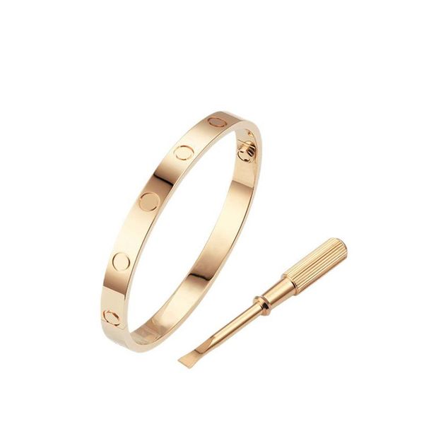 

love screw bracelet designer bracelets luxury jewelry women bangle classic 5 0 titanium steel alloy gold-plated craft colors 3446, Black