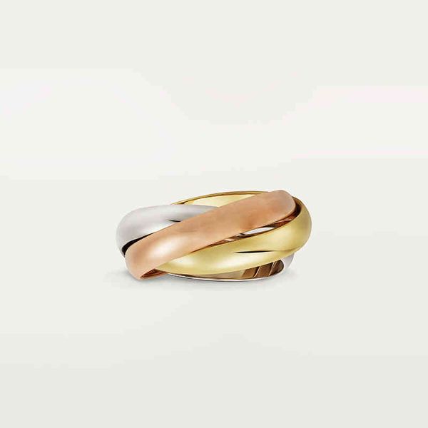 

j.hangke trinity ring titanium steel triple love for women men wedding engagement s jewelry, Silver