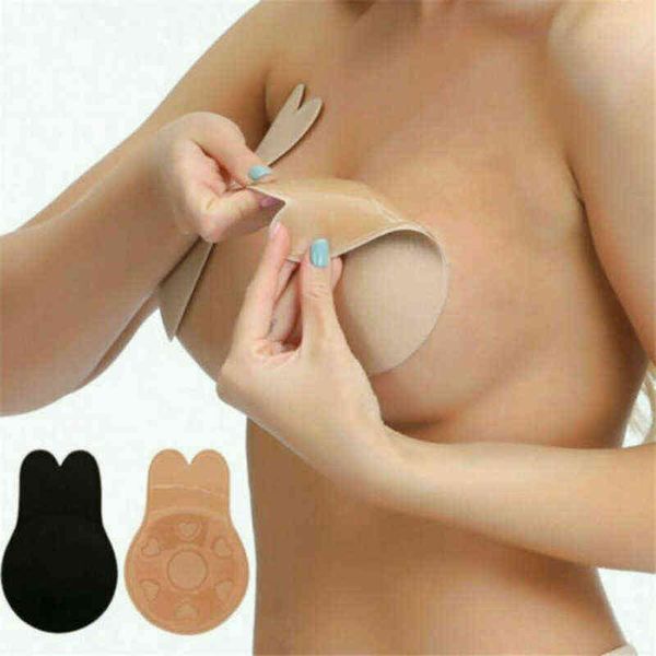 5PC Silicone autoadesivo adesivo per capezzoli Donne Petali del seno Sollevare Copricapezzoli Invisibile senza spalline Backless Stick su adesivi reggiseno Y220725