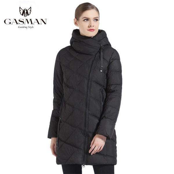 

gasman fashion women hooded parka down winter brand for down jacket women winter thick overcoat women jacets and coat 18806 201125, Black