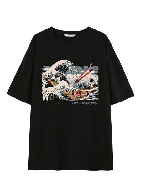 

romwe x vincenttrinidadart cartoon graphic tee u3fe#, White