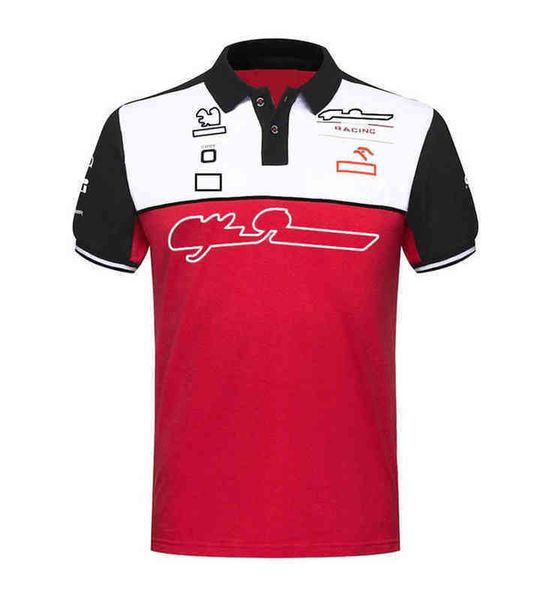 

summer f1 polos short-sleeved polo shirt 2021 formula one team racing suit polyester breathable lapel t-shirt and hoodie can be customized f, White;black
