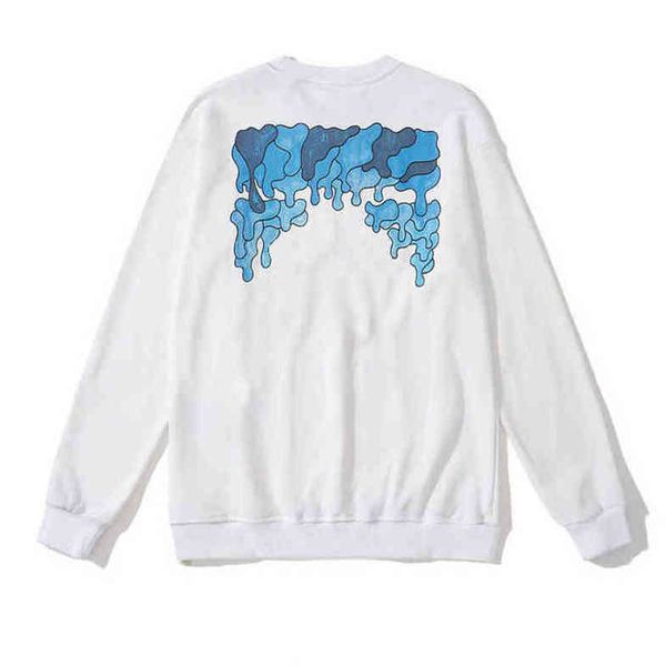 

mens classic loose offs sweatshirts designer fashion hoodies pullover hip hop oil paint back arrow x men women hooded casual hoodie jackets, Black