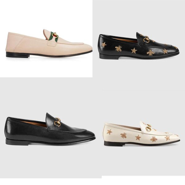 

classic women men horse loafers flats luxury designer casual shoes princetown leathers slipper brixton leather horsebits loafers oxfords dre, Black