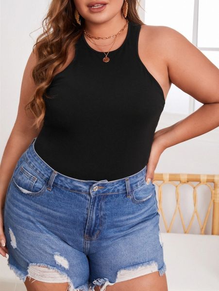 

plus solid tank q5ch#, Black