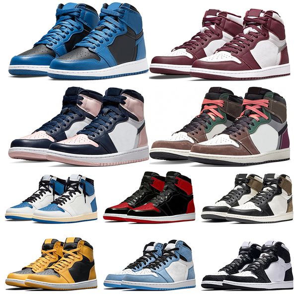 

university blue 1 og basketball shoes jumpman 1s hand crafted high dark mocha twist pine green black university blue hyper royal classic men