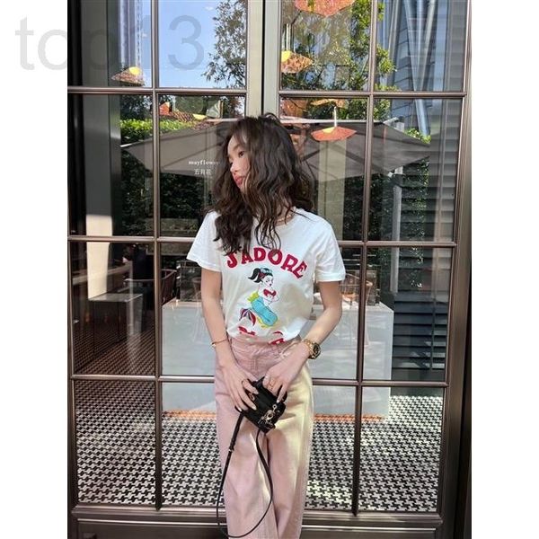 

women's t-shirt designer chaopai 22 spring and summer new little bee cartoon girl letter printing fashionable age reducing short sleeve, White