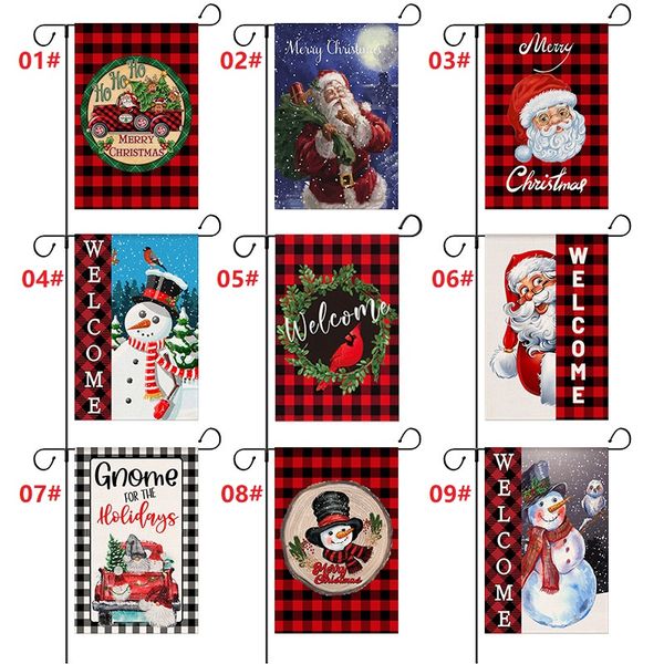 Creative Christmas Series Flag de Christmas Elements Letter Print Picture Picture Garden Decoração DH-RL004