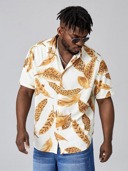 

men feather print shirt z5vg#, White;black