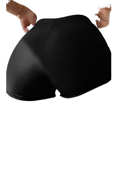 

plain drawstring tie side bikini bottom l5ef#, White;black