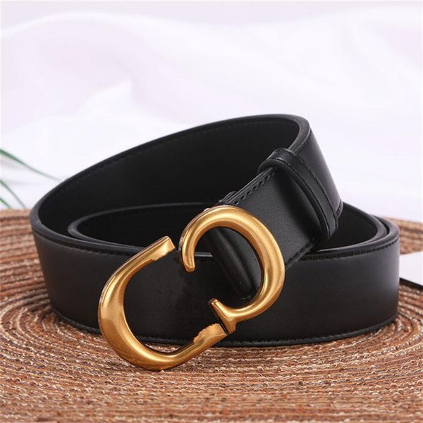 

2021 men's designer belts fashion leather black business belt for ladies gold buckles classic casual decorative with white bo226l, Black;brown