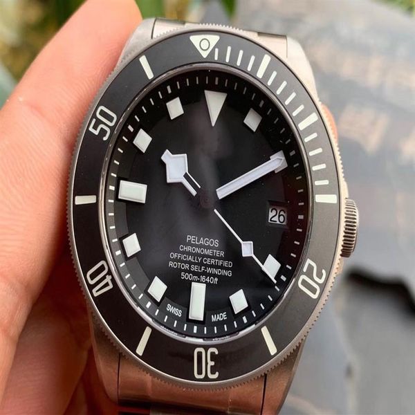 

xf factory man watches automatic machine 2824 movement 5612 table by 42mm titanium/frosted steel unidirectional rotating bezel sap242v, Slivery;brown