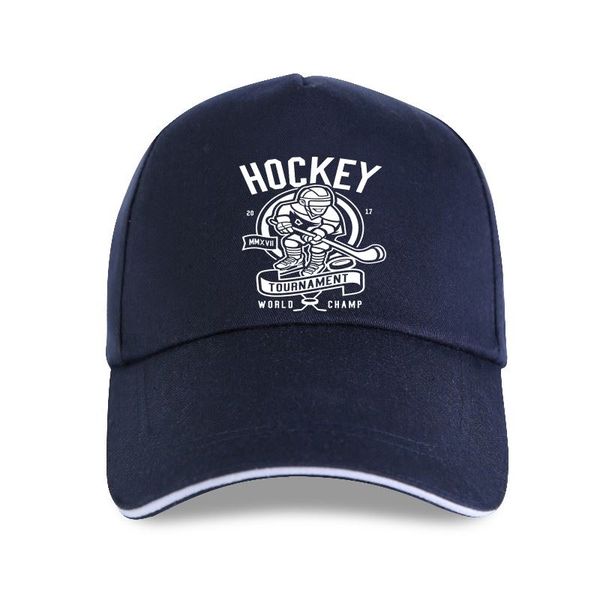 

hockey baseball cap. 100% cotton premium new full-figured, Blue;gray