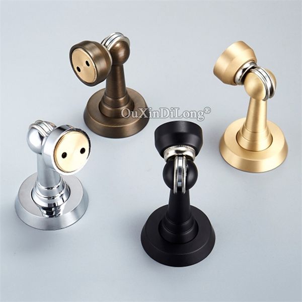 Novo Brass pesado de bronze puro poderoso portas magnéticas paradas stopper mudo suporte de porta de captura partops 201013