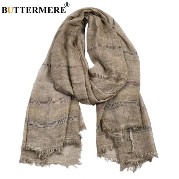 

buttermere men scarves autumn winter cotton linen scarf men khaki black navy pink khaki warm long fashion brand mens scarfs 201026, Blue;gray