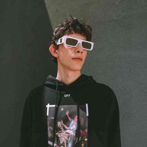 

sunglasses off brand white same men's street shooting hip hop disco, White;black