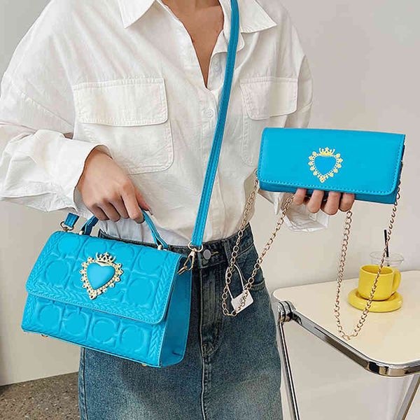 

2 pcs shoulder bag women designer handbag onnuk single shoulder bag small messenger bag chain purse 220506