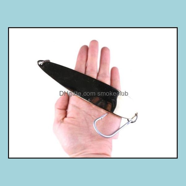 Iscas de iscas de pesca esportes ao ar livre 2pcs 16cm/178g 6,3in/6.26 onças refletor de ouro pesado colher única colher big spoon de metal isca arti