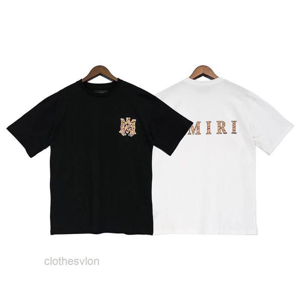 

s amirs t shirts 2022 version summer fashion brand tiger letter printed men's and women's short sleeve y43p, White;black