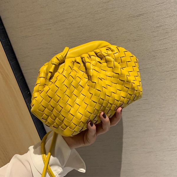 

evening bags simple small women's bag 2022 trend ladies leather weave crossbody shoulder for female luxury designer clutch purses hobos