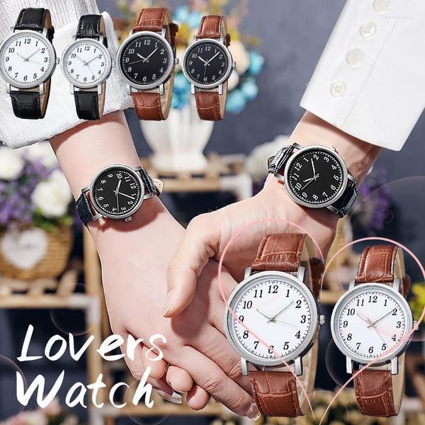 Relógios de pulseiras aparecem para mulheres presentes de luxo em couro feminino cronógrafo digital quartzo casal setwatches