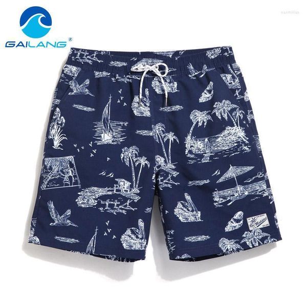 Shorts masculinos Gailang Brand Sexy Men's Beach Board Boxer Trunks Men Swimwears Mela -de -banho DRYMEN DRYMEN DRESSO DRÁFICO NAOM22
