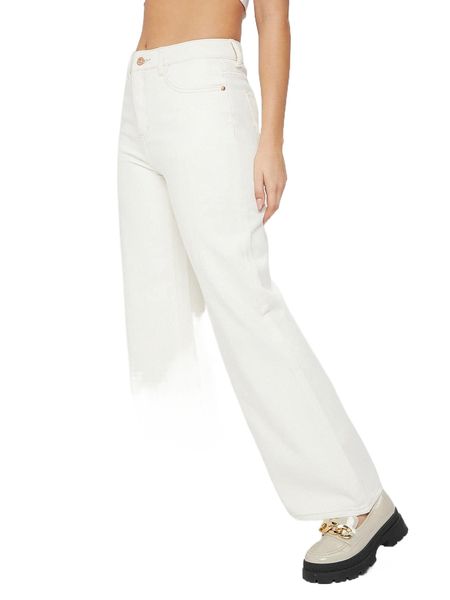 

solid high waist straight leg jeans q9qk#, Blue